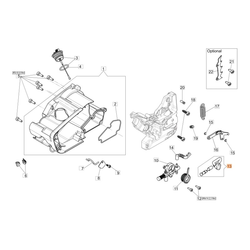 Kit aspirazione ORIGINALE OLEOMAC per motsega GST 360 50270216