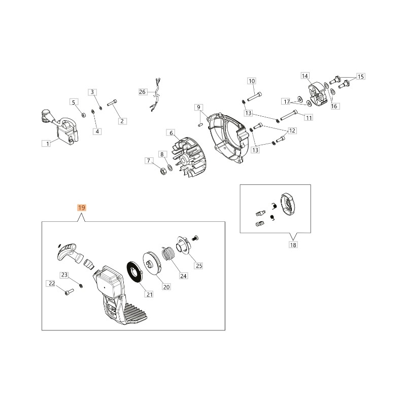 Kit avviamento ORIGINALE OLEOMAC decespugliatore potatore PPH 250 61460035R