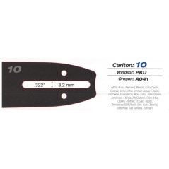 Kit barra SAFETIP (RK) catena SEMI-CHISEL LP CARLTON 10" 3/8 LP 40 maglie 720004