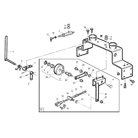 Asta tendicinghia trattorino modelli PG SR ORIGINALE GIANNI FERRARI 95200200002 | NewgardenParts.com