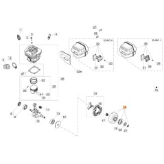 Kit campana frizione ORIGINALE OLEOMAC per motosega GS 650 - GS 651 50252016 | NewgardenParts.com