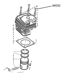 Kit cilindro e pistone motosega BG45 ORIGINALE AMA 64032 | NewgardenParts.com