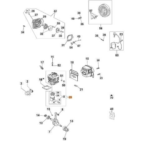 Kit cilindro motosega troncatore modelli GS630 ORIGINALE OLEOMAC 50092028B | NewgardenParts.com