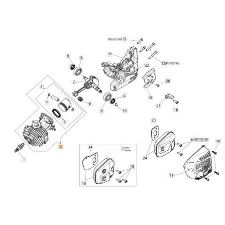 Piston cylinder kit chainsaw models GST360 ORIGINAL OLEOMAC 50270212 | NewgardenParts.com