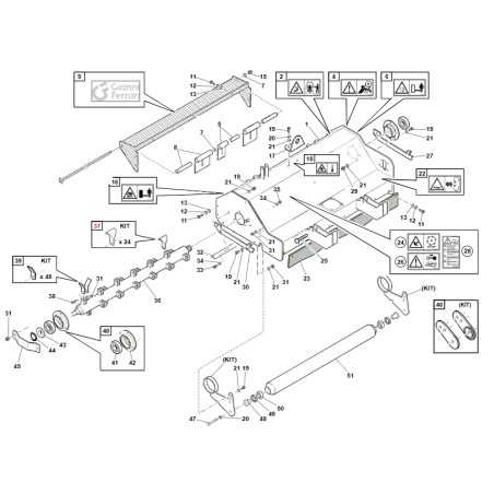 ORIGINAL GIANNI FERRARI Häckselmesser-Set 110 cm 95181101400 | NewgardenParts.com
