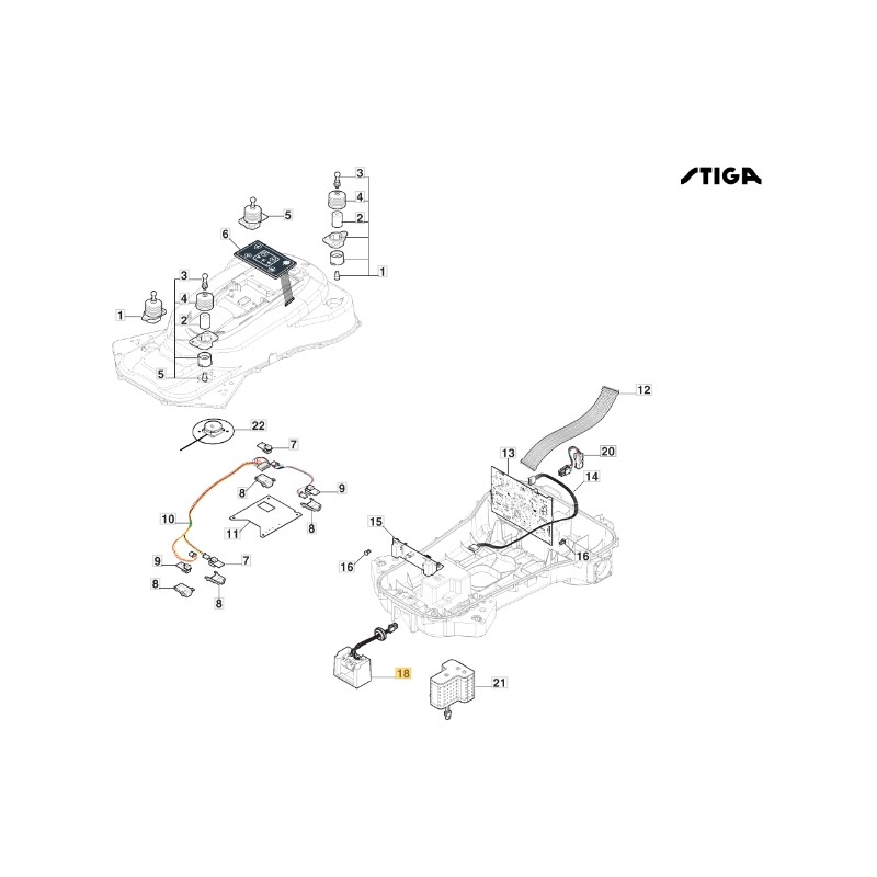 Kit contatti di ricarica ORIGINALE STIGA a3000 rtk robot rasaerba 381394806/0