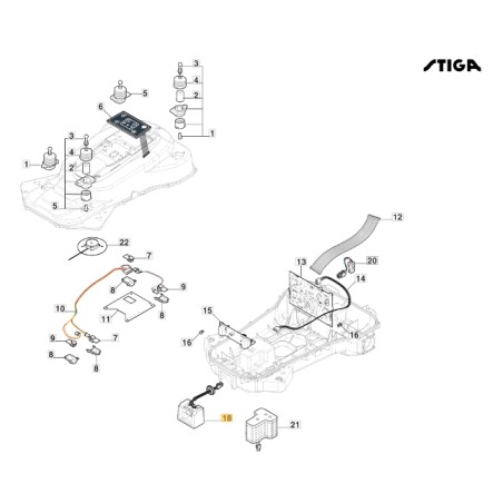 Kit contatti di ricarica ORIGINALE STIGA a3000 rtk robot rasaerba 381394806/0 | NewgardenParts.com