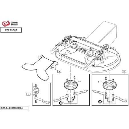 GIANNI FERRARI right mulching blade + left mulching blade kit | NewgardenParts.com