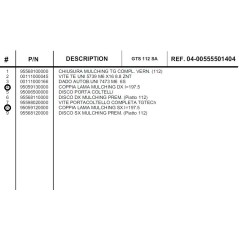 GIANNI FERRARI kit disco derecho + disco izquierdo para plataforma de cuchillas GTS 112 SA | NewgardenParts.com
