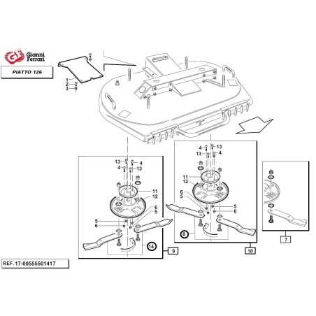 KIt left mulching blade pair + right mulching blade pair GIANNI FERRARI | NewgardenParts.com