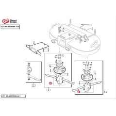 Kit left mulching blade pair+right mulching blade pair for MULCHING112 KIT | NewgardenParts.com