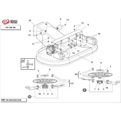 GIANNI FERRARI Right mulching blade + left mulching blade pair kit | NewgardenParts.com