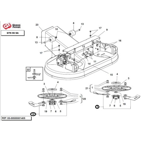 Kit coppia lama rientrante sinistra+coppia lama rientrante destra GIANNIFERRARI | NewgardenParts.com