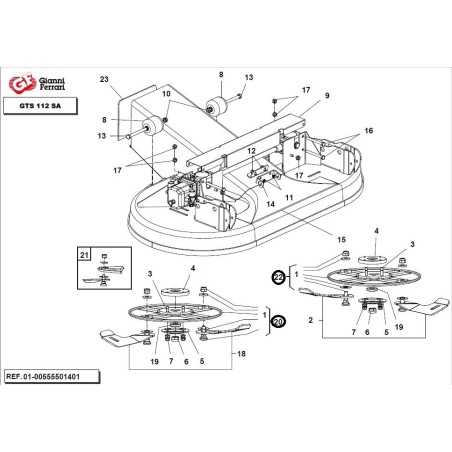 GIANNI FERRARI right + left disc kit for GTS 112 SA blade deck | NewgardenParts.com