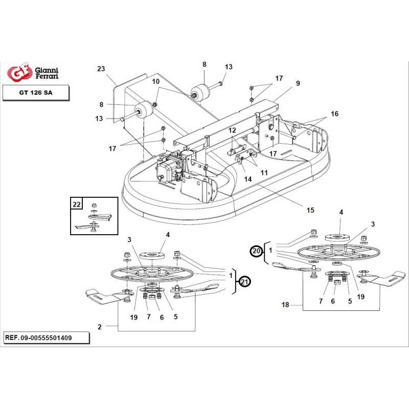 GIANNI FERRARI TG200 left mulching disc + TG200 right mulching disc kit