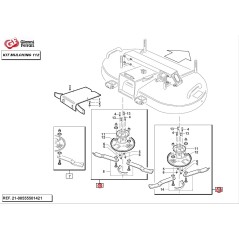 Kit disco sinistro mulching PG112 premont.+disco destro mulching PG 112 premont. | NewgardenParts.com