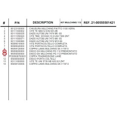 Linke Mulchscheibe PG112 vormontiert + rechte Mulchscheibe PG 112 vormontiert | NewgardenParts.com