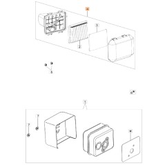 Kit de filtre à air pour tondeuse à gazon modèles G44PK ORIGINAL EMAK L66150717