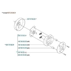 KIT FRIZIONE C/PIGNONE 537239401 ORIGINALE HUSQVARNA | NewgardenParts.com