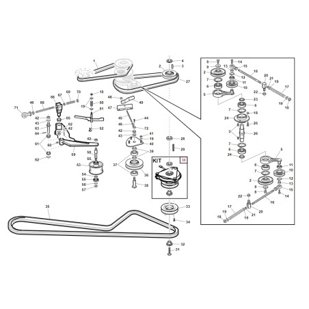 Kit frizione trattorino modelli GTR ORIGINALE GIANNI FERRARI BFB 95597010000 | NewgardenParts.com