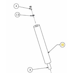 Asta volante piantone sterzo trattorino rasaerba ORIGINALE MTD 723-04095B | NewgardenParts.com