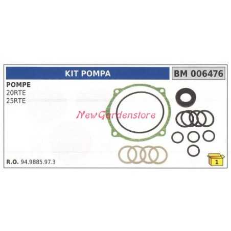 Jeu de joints pour pompe UNIVERSELLE Bertolini 20RTE 25RTE 006476 | NewgardenParts.com