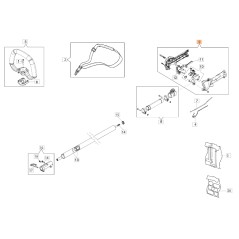 Kit handle ORIGINAL OLEOMAC for unit' motor BC 300 D 61380095B