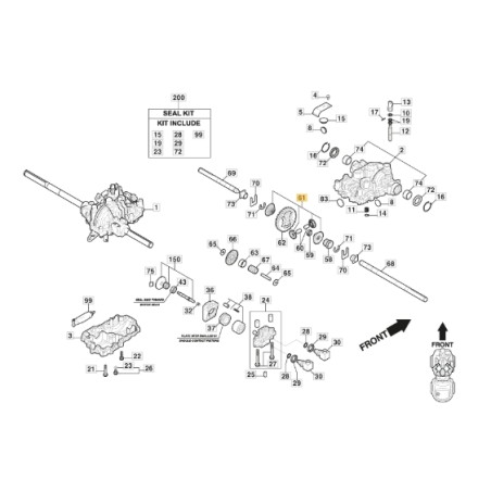 Kit ingranaggi differenziale trattorino rasaerba ORIGINALE STIGA 1139-2743-01 | NewgardenParts.com