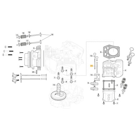 Astina alzavalvola ORIGINALE STIGA motore TRE 365V trattorino 118551559/0 | NewgardenParts.com