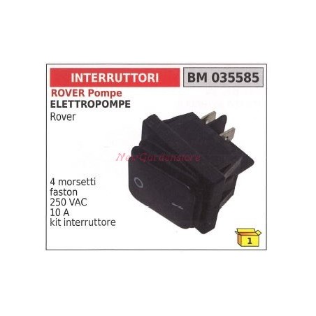 KIT Interruttore ROVER POMPE motore elettropompa rover 4 morsetti faston 035585 | NewgardenParts.com