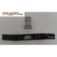 Kit cuchilla original + buje portacuchillas para GRIN HM46 cortacésped de empuje | NewgardenParts.com