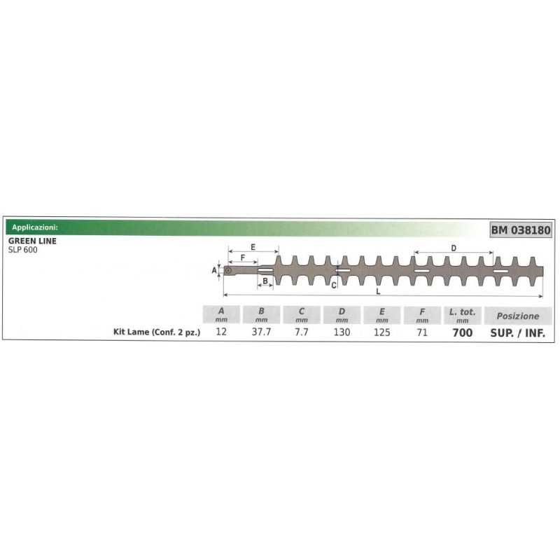 KIT Unter-/Obermesser GREEN LINE Heckenschere SLP 600 038180