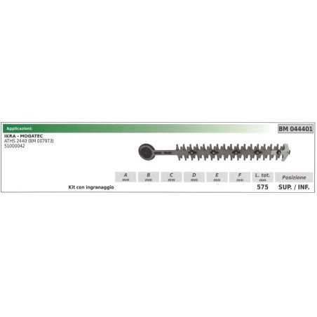 Lower / upper blade kit IKRA hedge trimmer ATHS 2440 044401 | NewgardenParts.com