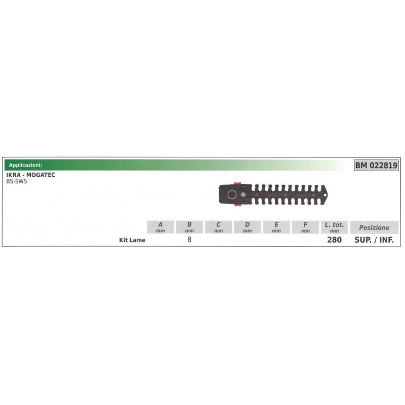 Kit Lama inferiore / superiore IKRA tagliasiepe BS-SWS 022819