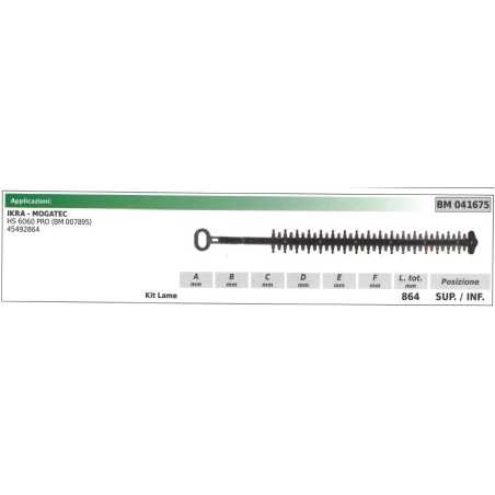 Kit cuchilla superior/inferior IKRA para cortasetos HS 6060 041675 | NewgardenParts.com