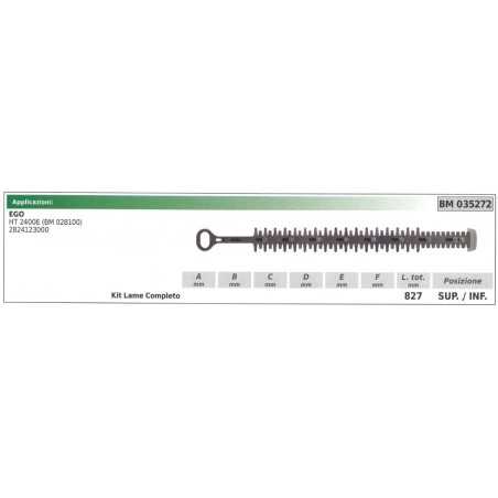 Ober-/Untermessersatz EGO Heckenschere HT 2400E 035272 | NewgardenParts.com