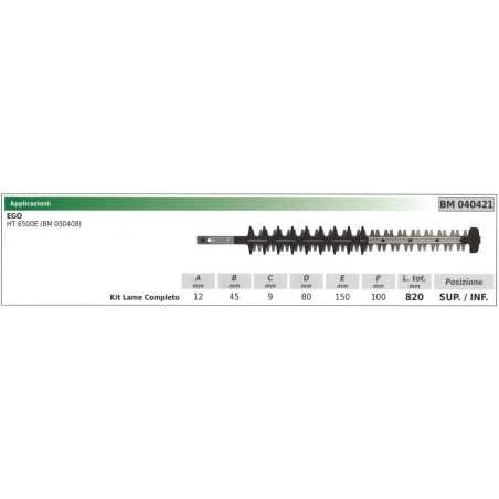KIT Ober- / Untermesser EGO Heckenschere HT 6500E 040421 | NewgardenParts.com