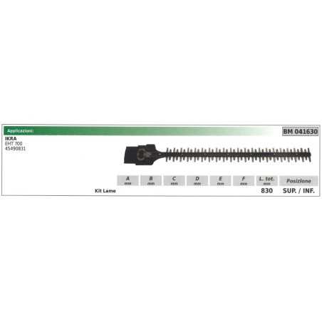 IKRA upper / lower blade kit EHT 700 hedge trimmer 041630 | NewgardenParts.com