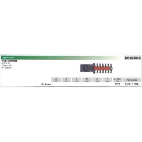 KIT Upper / lower blade WOLF GARTEN hedge trimmer ACCU 50 022841 | NewgardenParts.com