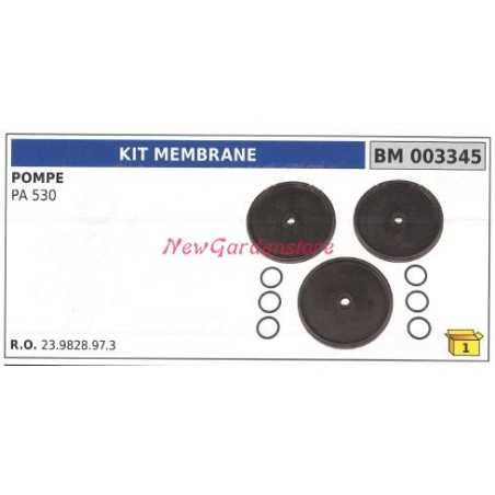 Kit de membrane UNIVERSEL pour pompe Bertolini PA 530 003345 | NewgardenParts.com