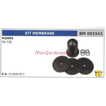 Kit membrana UNIVERSALE pompa Bertolini PA 730 003343 | NewgardenParts.com