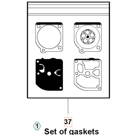 KIT MEMBRANE & GUARNIZIONI 531004552 ORIGINALE HUSQVARNA | NewgardenParts.com