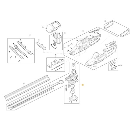 Kit motore ingranaggi lama tagliasiepi ORIGINALE STIGA 118810936/0 | NewgardenParts.com