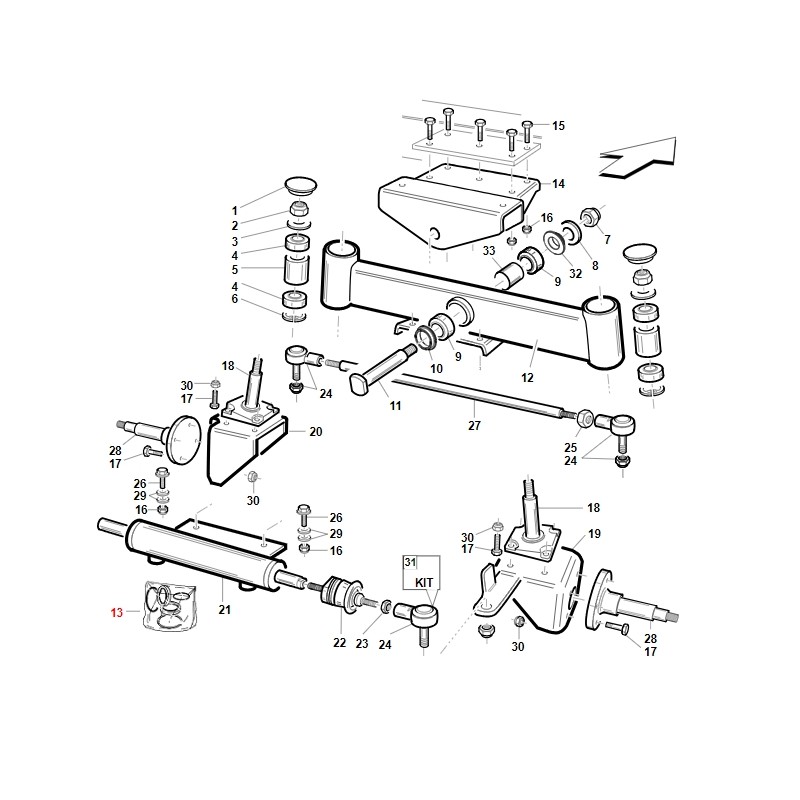 Kit paraoli martinetto di sterzatura PG ORIGINALE GIANNI FERRARI BFB 95599610000