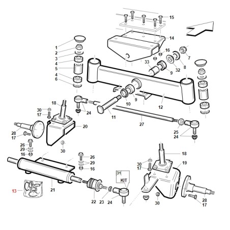 Kit paraoli martinetto di sterzatura PG ORIGINALE GIANNI FERRARI BFB 95599610000 | NewgardenParts.com