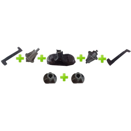 Kit piatto di taglio trattorino tagliaerba + Mozzo + lama alettata CASTELGARDEN ORIGINALE | NewgardenParts.com