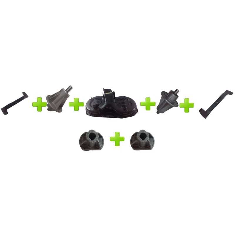 Kit plataforma de corte tractor de césped + Cubo + cuchilla mulching CASTELGARDEN Kit plataforma de corte tractor de césped + Cubo + cuchilla mulching CASTELGARDEN