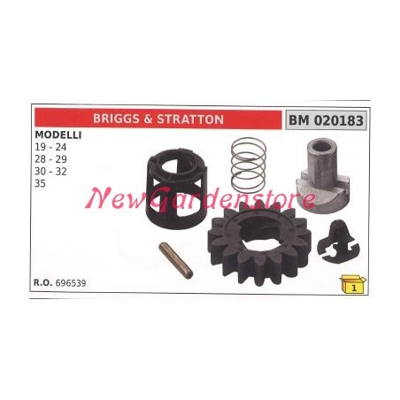 Kit pignone avviamento BRIGGS&STRATTON modello 19 24 28 29 30 32 35 020183 | NewgardenParts.com