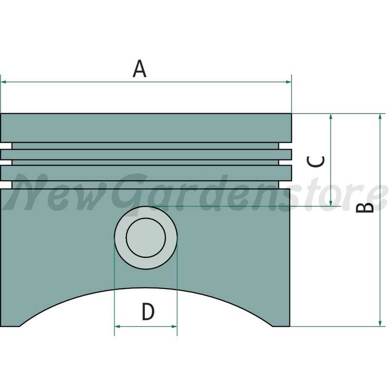 Kolbensatz Ø  60 mm Rasentraktor kompatibel BRIGGS & STRATTON 294203