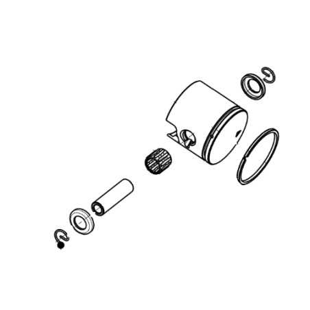 ORIGINAL OLEOMAC chainsaw GSTH240 piston ring seeger pin kit 50350173 | NewgardenParts.com